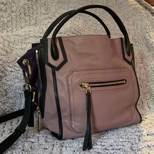 orYANY three-tone leather convertible bag